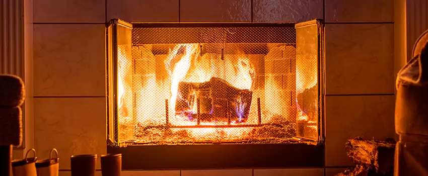 Mendota Hearth Landscape Fireplace Installation in Muskego, Wisconsin