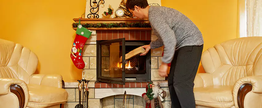 Rusted Metal Fireplace Restoration in Muskego, Wisconsin